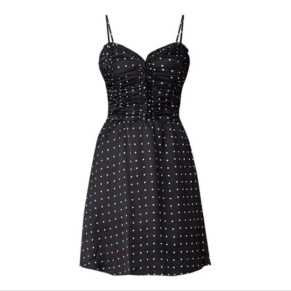 Maje Renota Polka Dot Fit & Flare Dress
